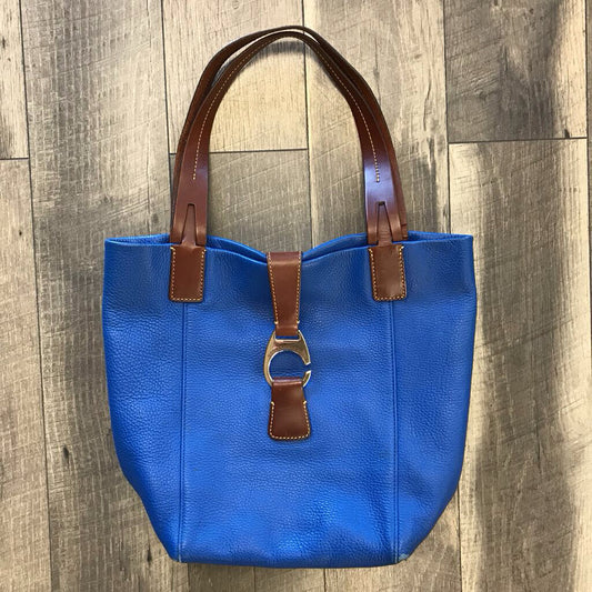 ROYAL BLUE NORTH SOUTH TOTE AS IS