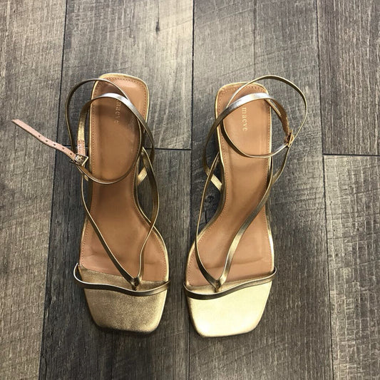 GOLD WEDGE HEELS NWT