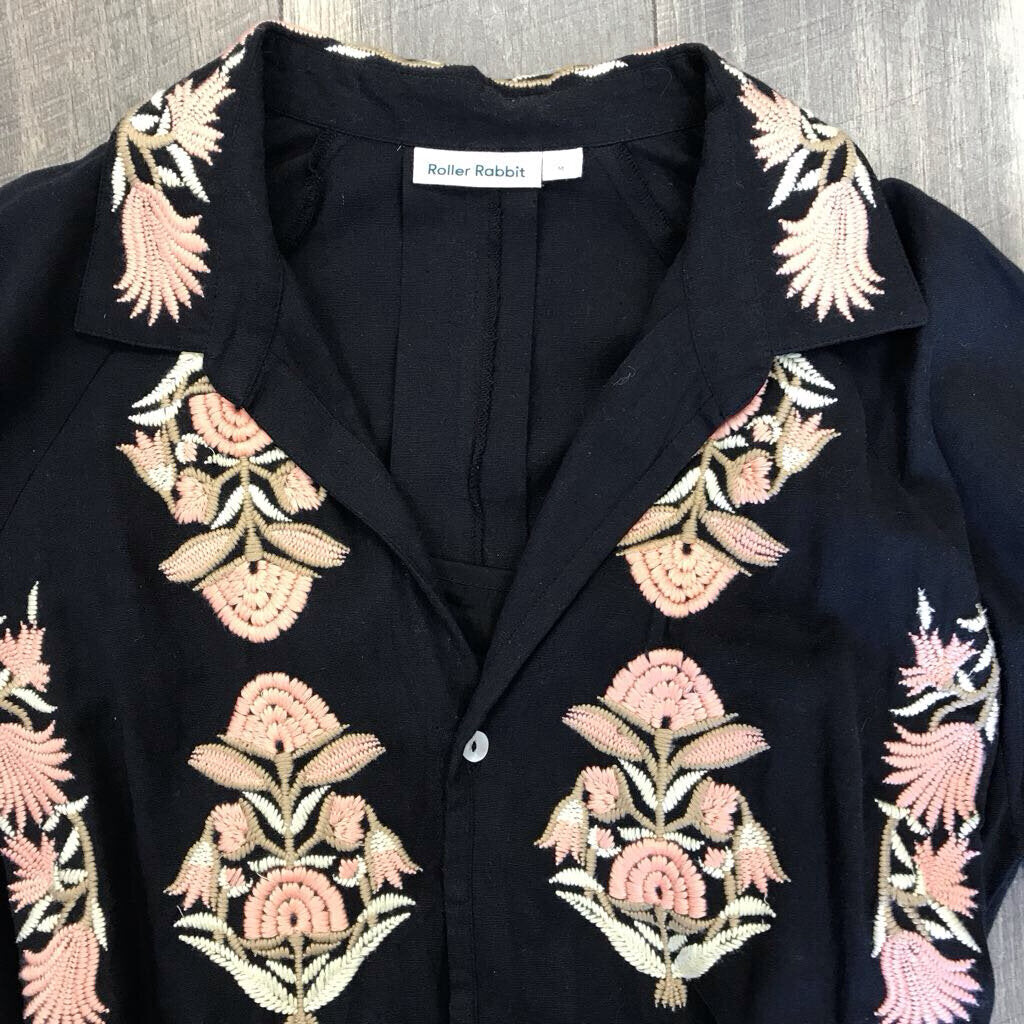 BLK EMBROIDERED DRESS W/ SLIP