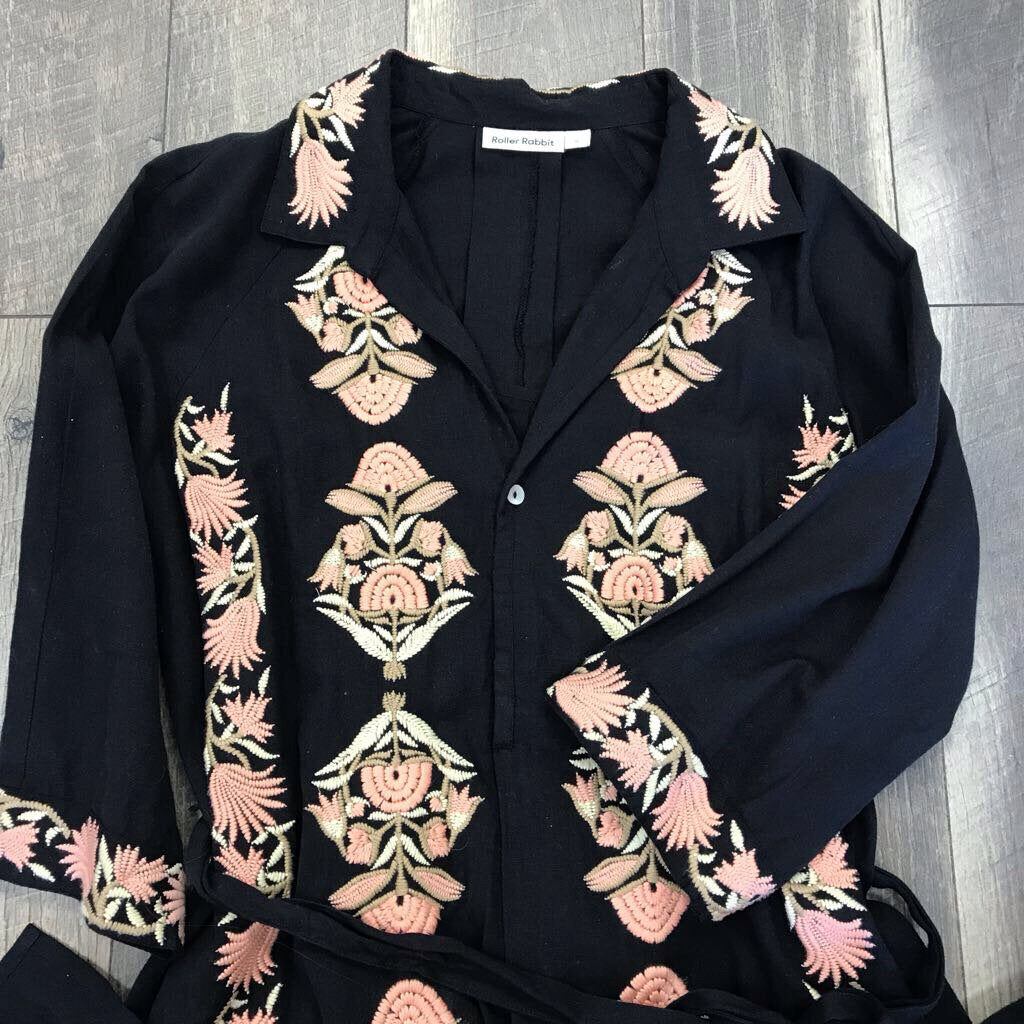 BLK EMBROIDERED DRESS W/ SLIP