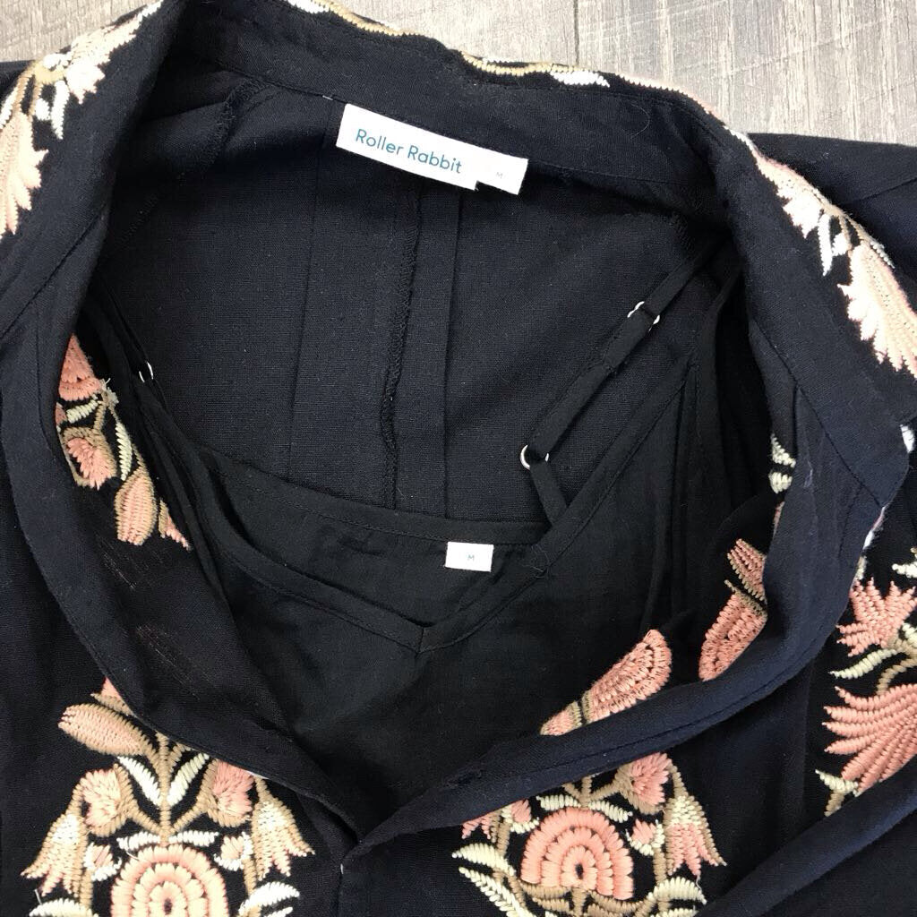 BLK EMBROIDERED DRESS W/ SLIP