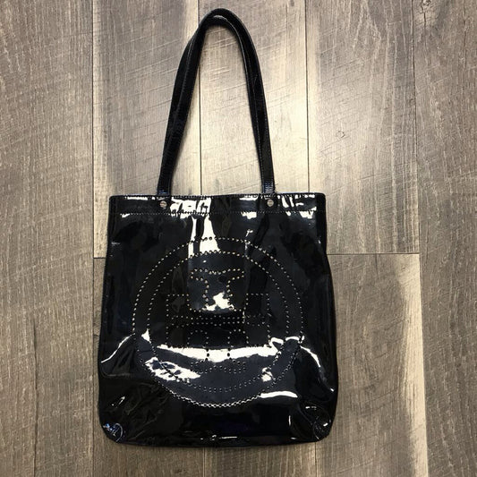 BLK PATENT TOTE AS IS