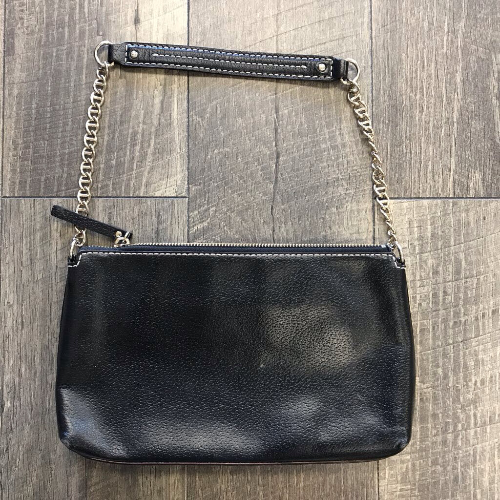 BLK/GOLD SHOULDER CHAIN PURSE