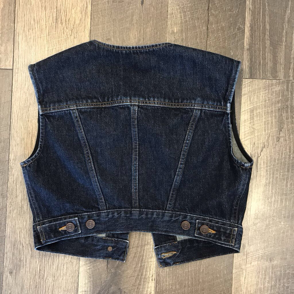 DENIM CROPPED VEST