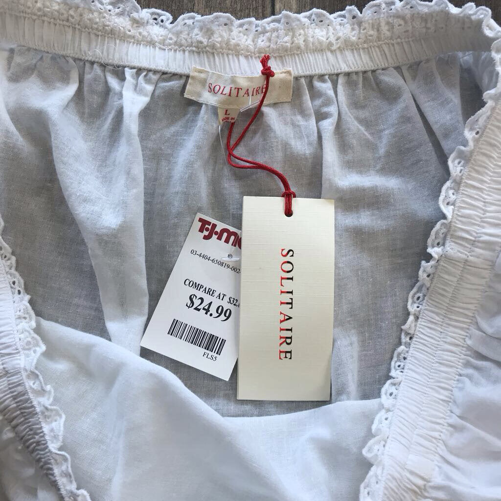 WHITE EYELET SS NWT