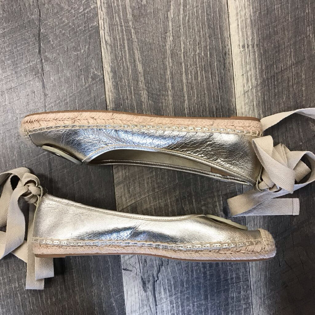 GOLD ESPADRILLE WRAP ANKLE