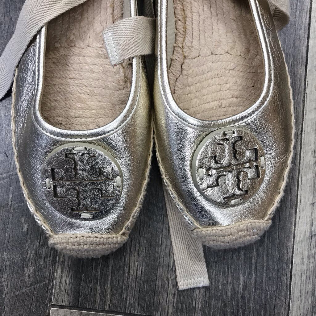 GOLD ESPADRILLE WRAP ANKLE
