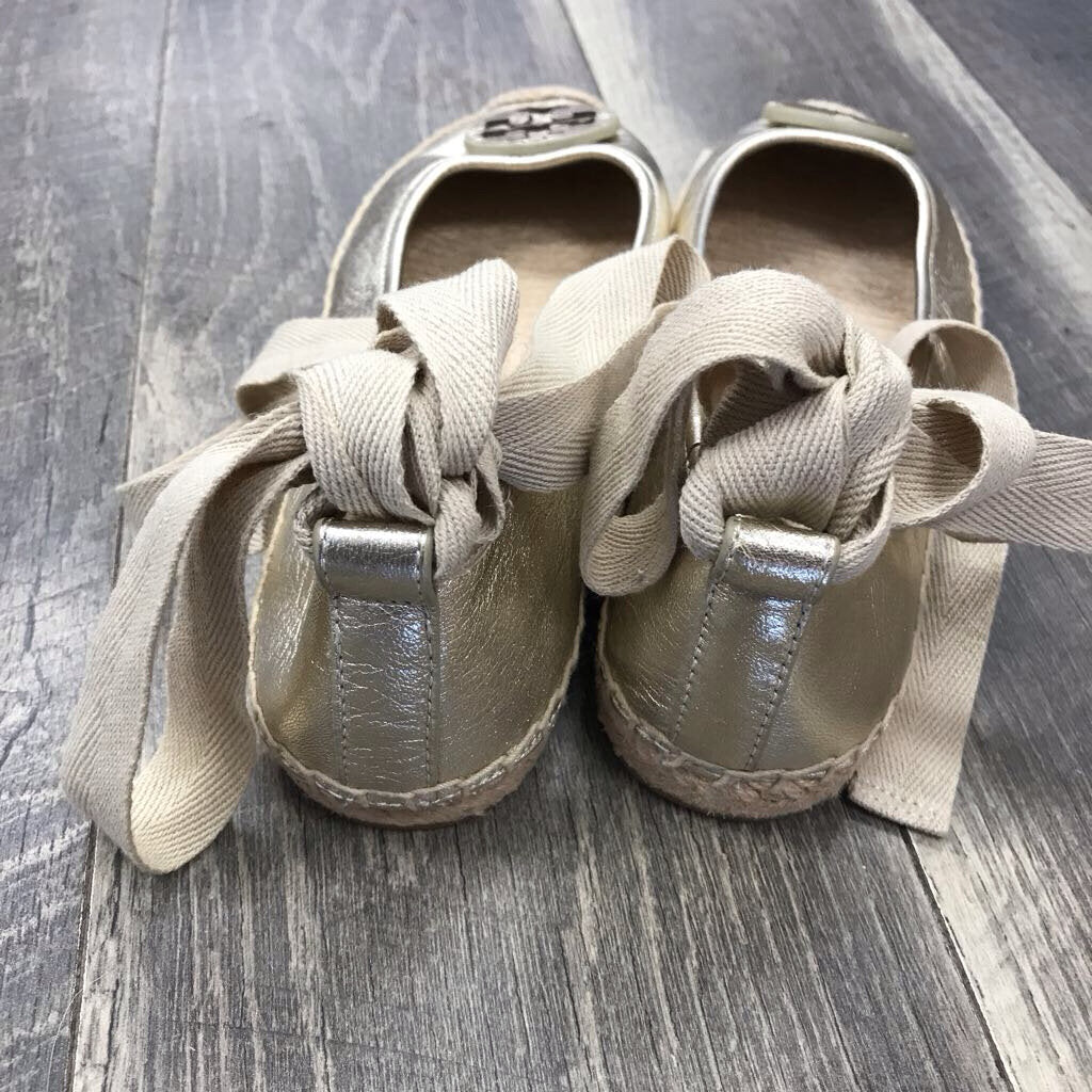 GOLD ESPADRILLE WRAP ANKLE