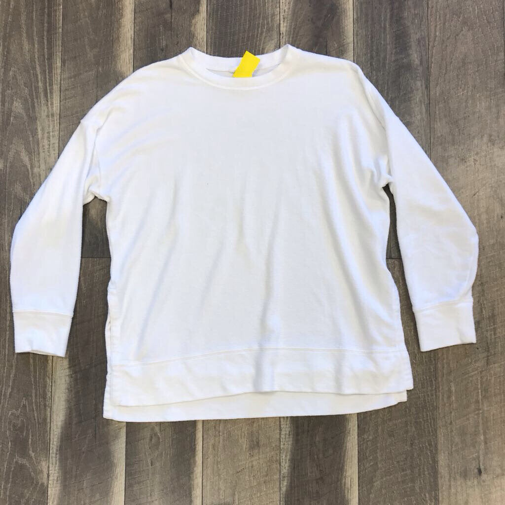 WHITE TERRY CLOTH CREWNECK