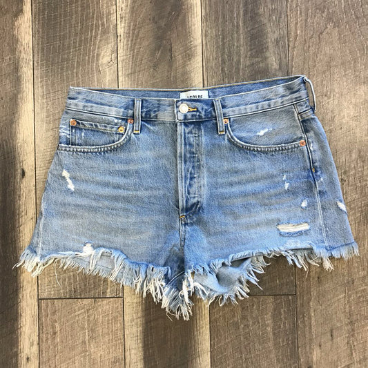 FRAYED JEAN SHORT