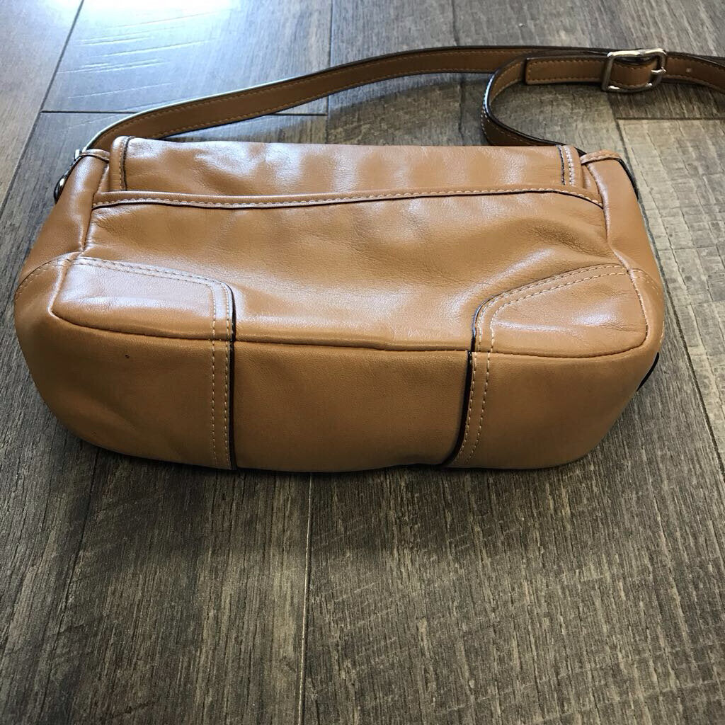 CAMEL HADLEY FLAP CLOSURE CROSSBODY -AS IS
