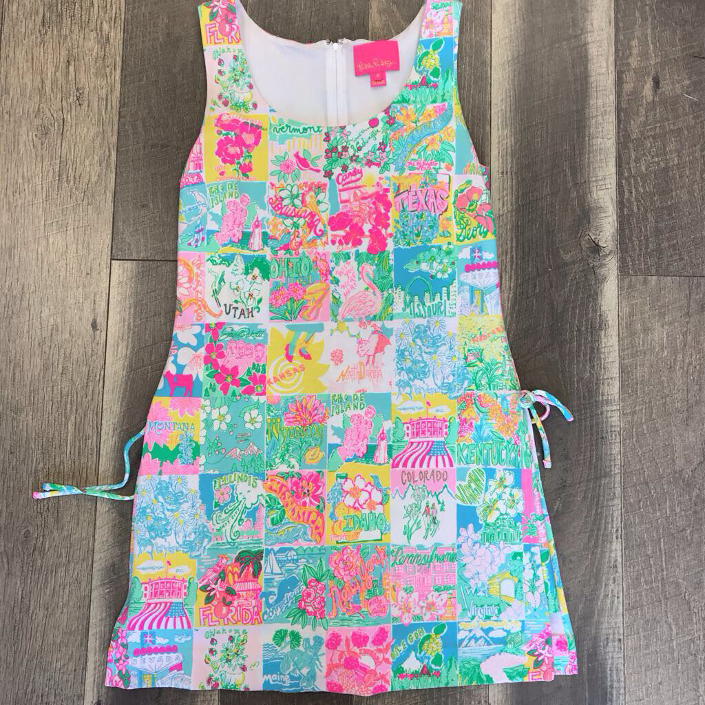STATE OF MIND PATCHWORK PRINT DRESS