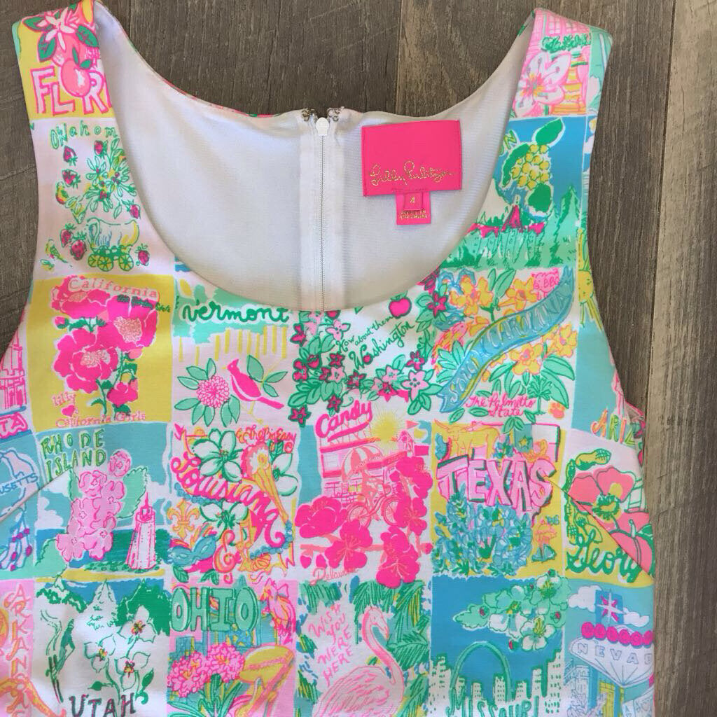 STATE OF MIND PATCHWORK PRINT DRESS
