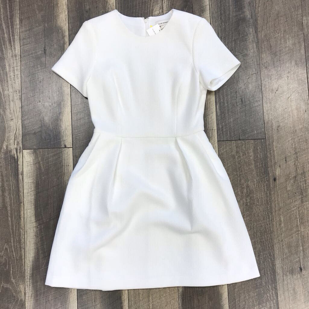 WHITE TEXTURE DRESS NWT