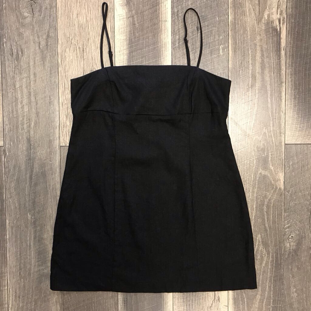 BLK LINEN DRESS