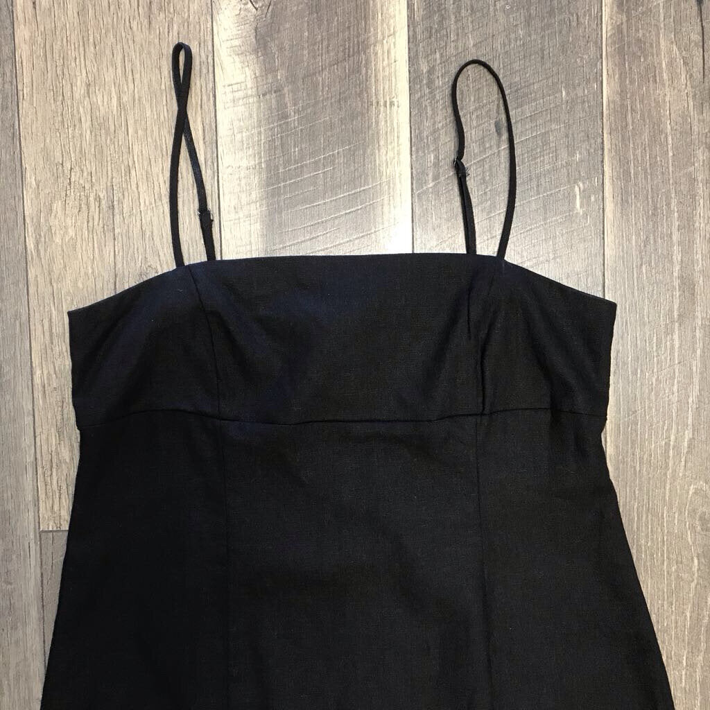 BLK LINEN DRESS