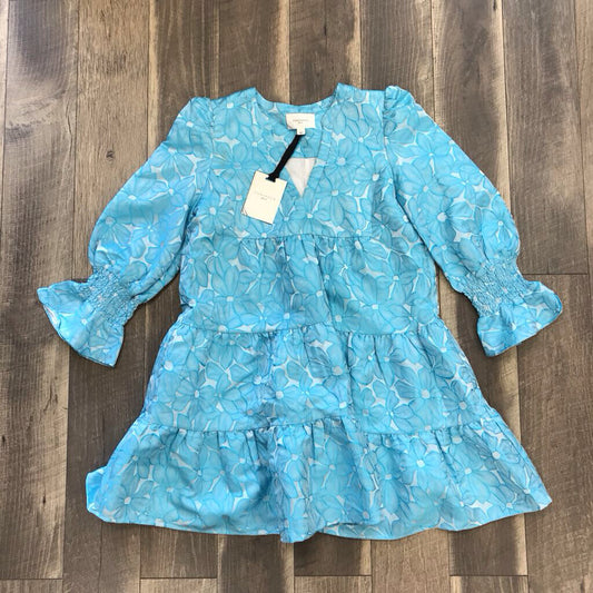 BLUE DAISY JACQUARD DRESS- NWT