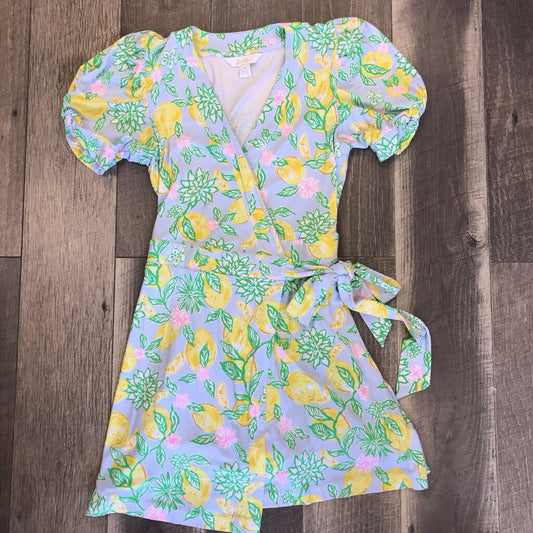 MINT BLUE SAILYN LEMON PRINT ROMPER