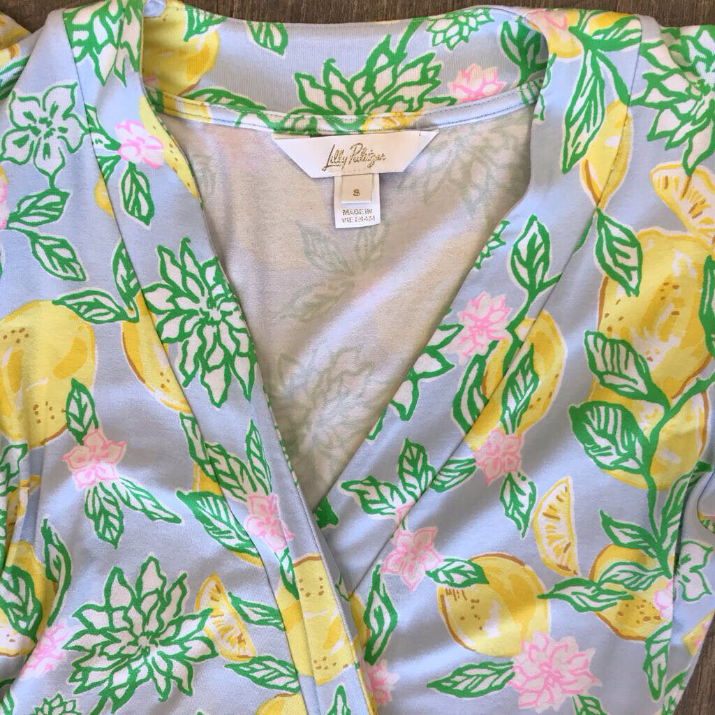 MINT BLUE SAILYN LEMON PRINT ROMPER