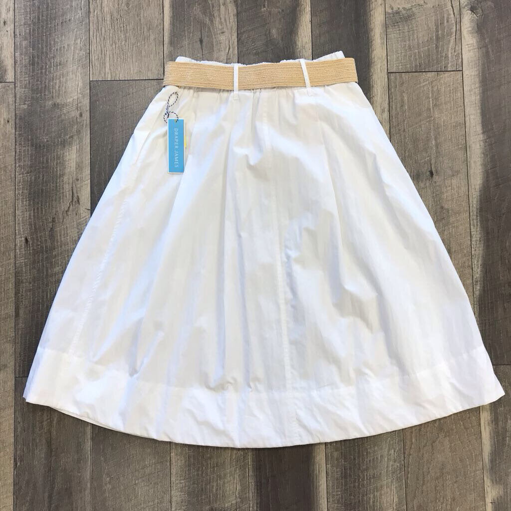 WHITE SKIRT/BELT 2P- NWT