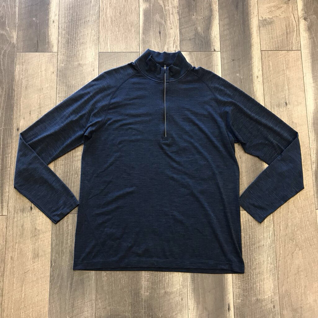 NAVY QUARTER ZIP