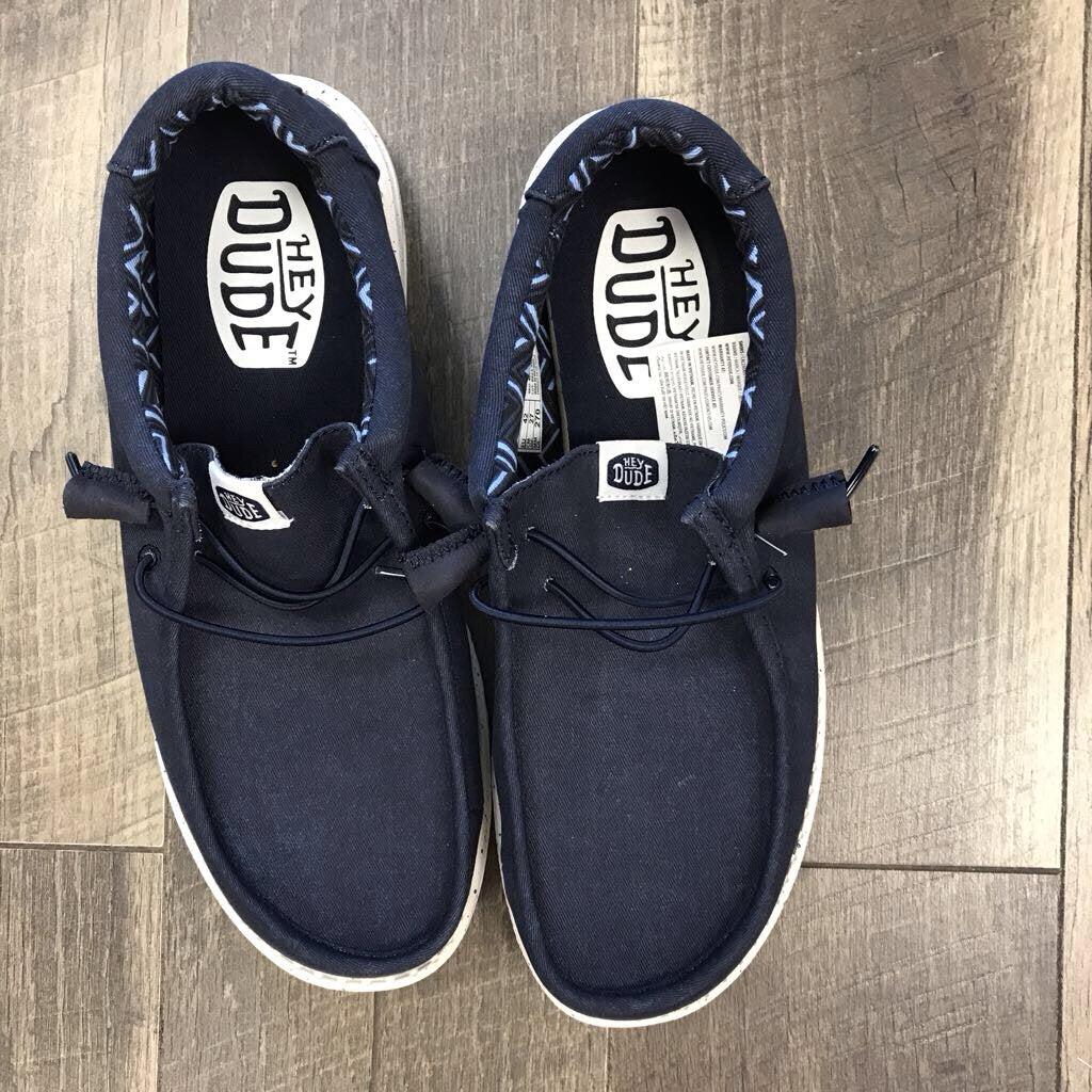 NAVY SLIP ON SHOES