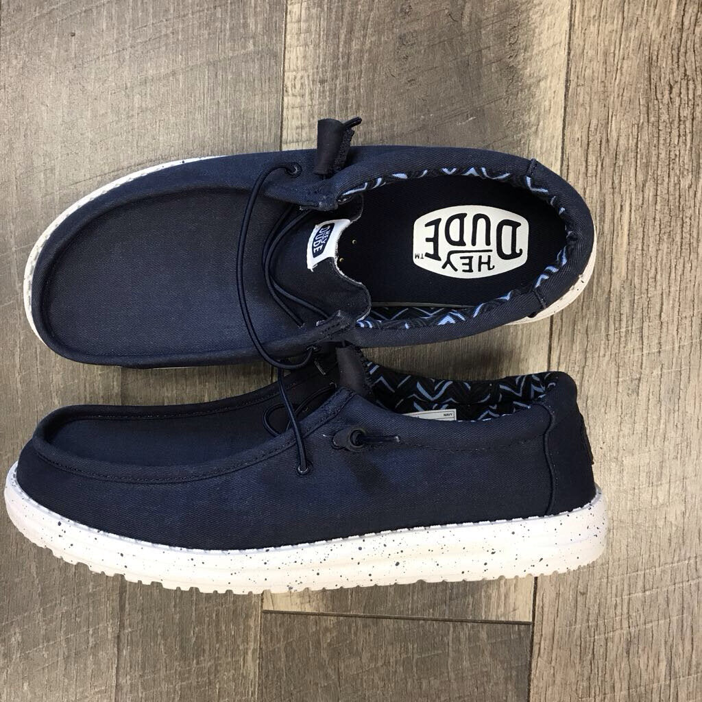 NAVY SLIP ON SHOES