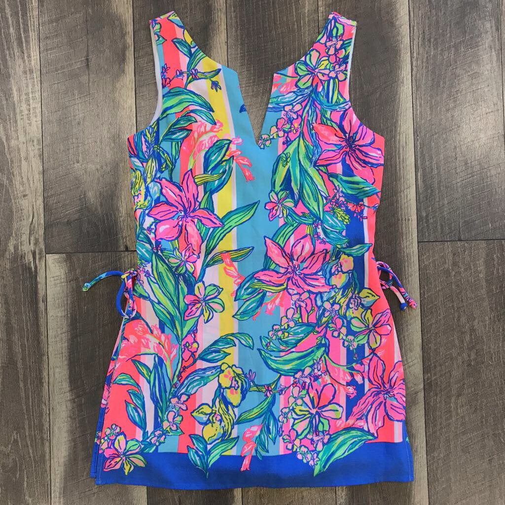 NEON FLORAL DONNA ROMPER DRESS