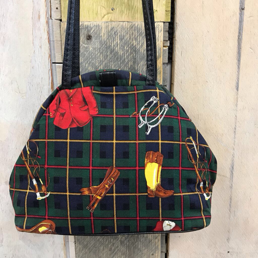 PLAID EQUESTRIAN BAG