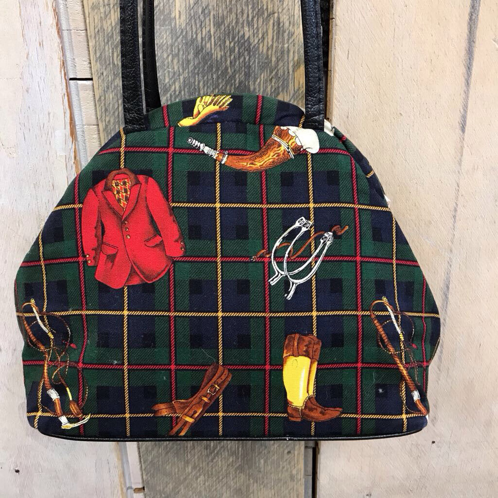PLAID EQUESTRIAN BAG