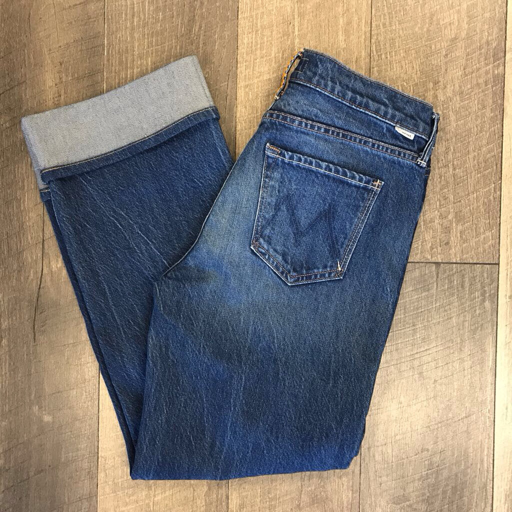 BLUE CUFFED JEAN