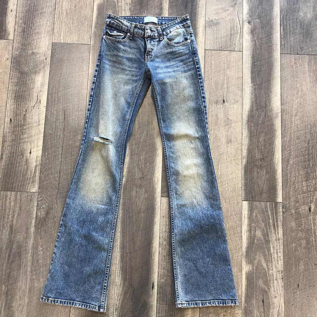 DISTRESSED STONEWASHED FLAREJ EAN