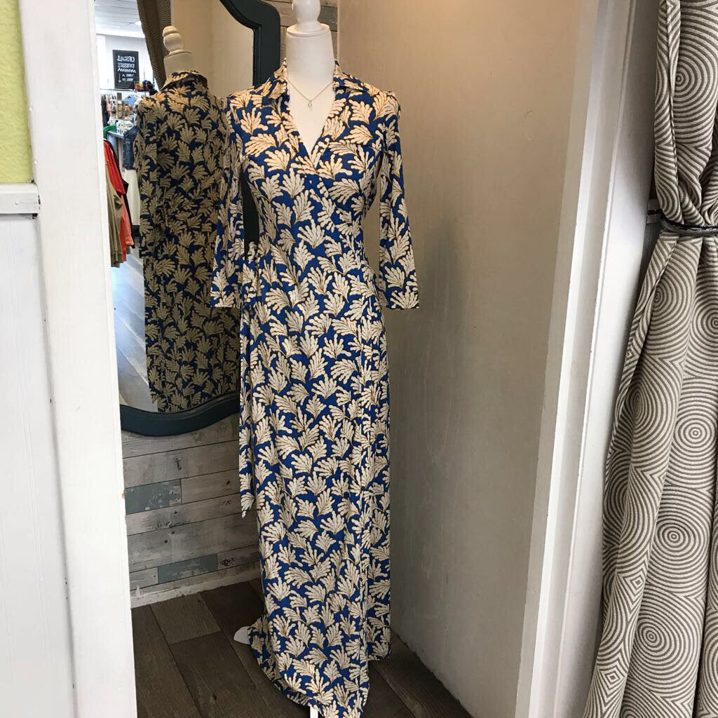 100% SILK WRAP MAXI DRESS-NWT