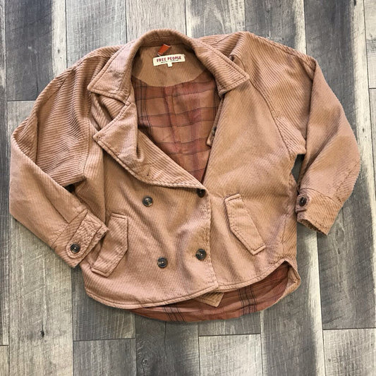 CAMEL TEXTURED PEA COAT
