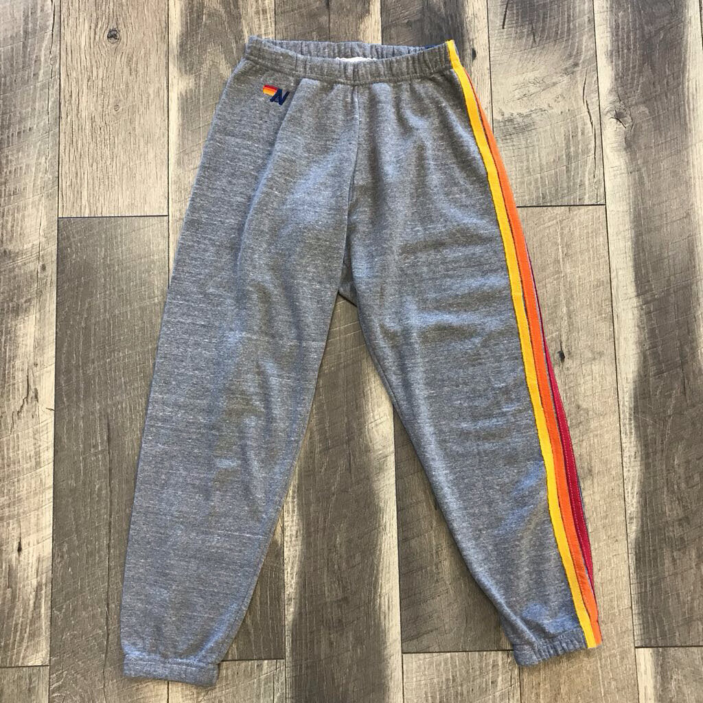 GRAY 5 STRIPE SWEATPANTS