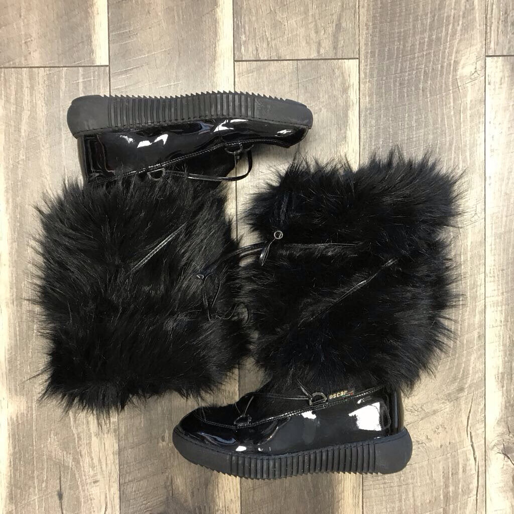 BLK SKI APE FAUX FUR BOOTS