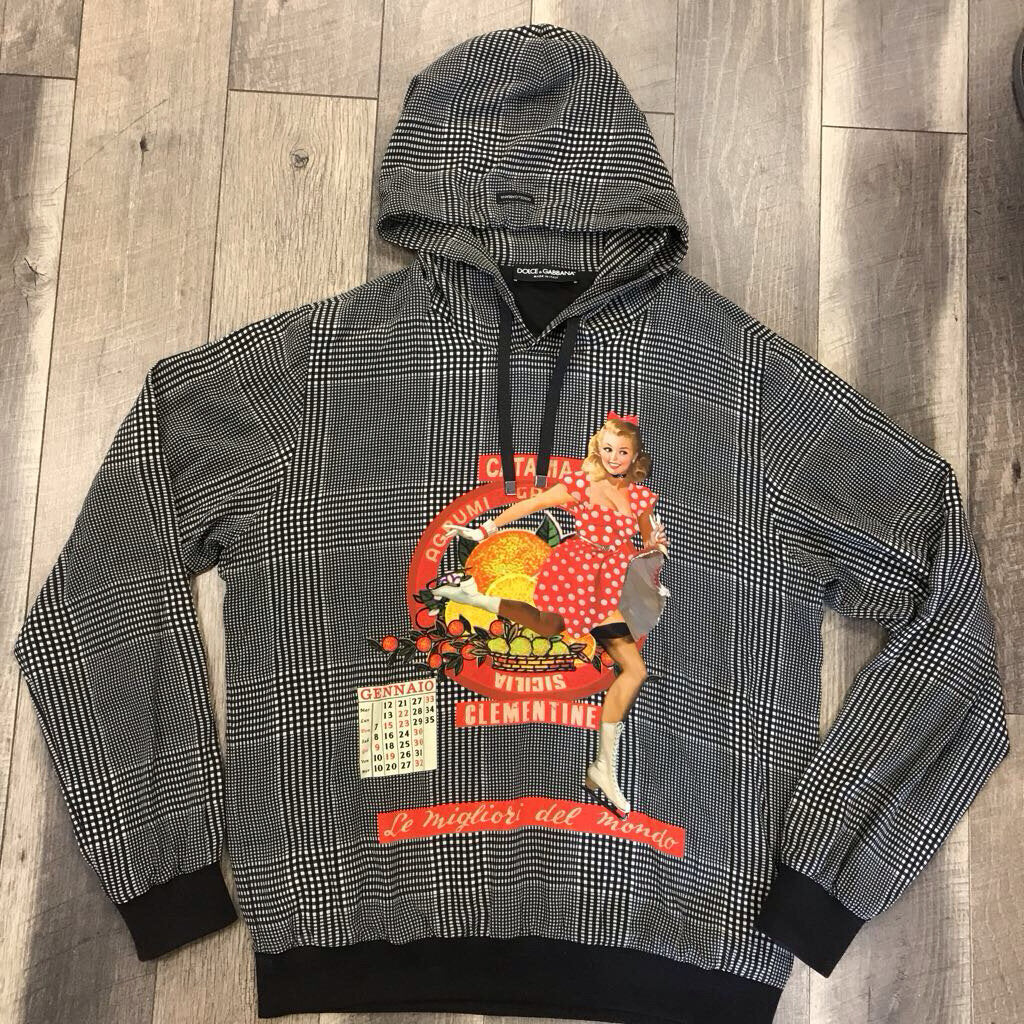 SILK PIN UP PLAID HOODIE