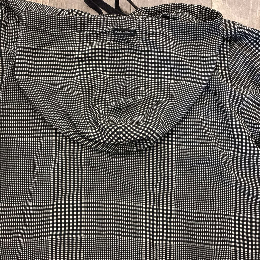 SILK PIN UP PLAID HOODIE