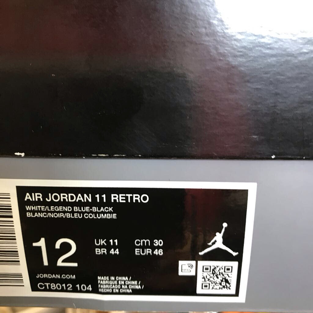 AIR JORDAN 11 RETRO WHITE/ LEGEND BLUE SNEAKERS