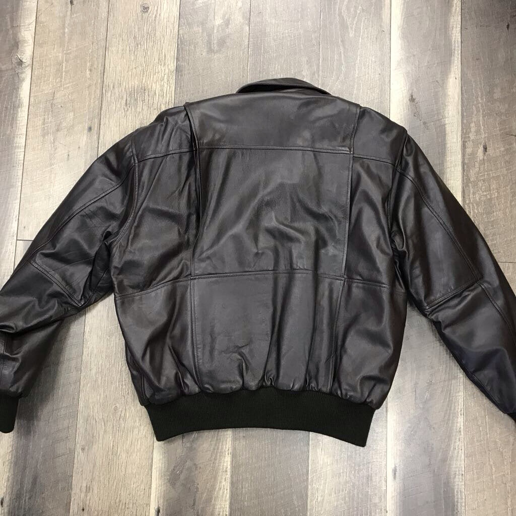 NRA LEATHER BOMBER JACKET