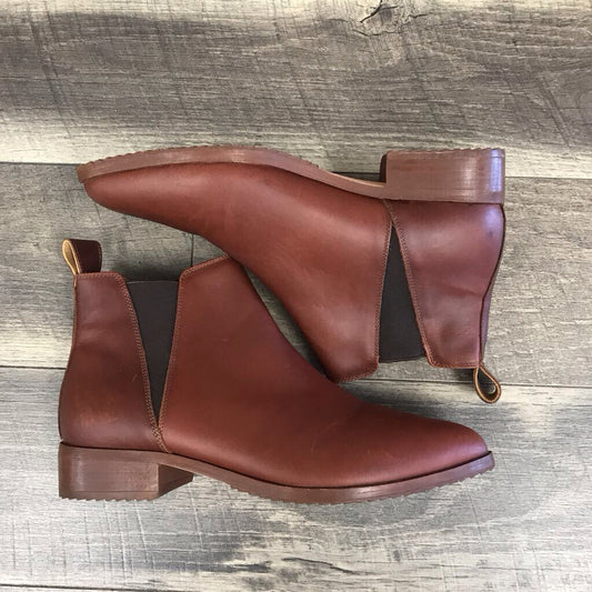 COGNAC LEATHER CHELSEA BOOTIE-NEW