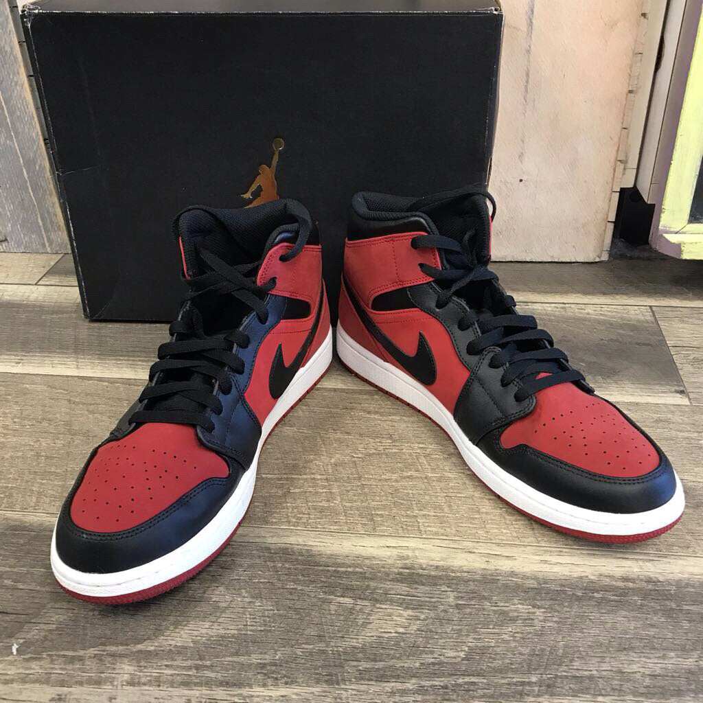 GYM RED/BLACK AIR JORDAN 1 MID
