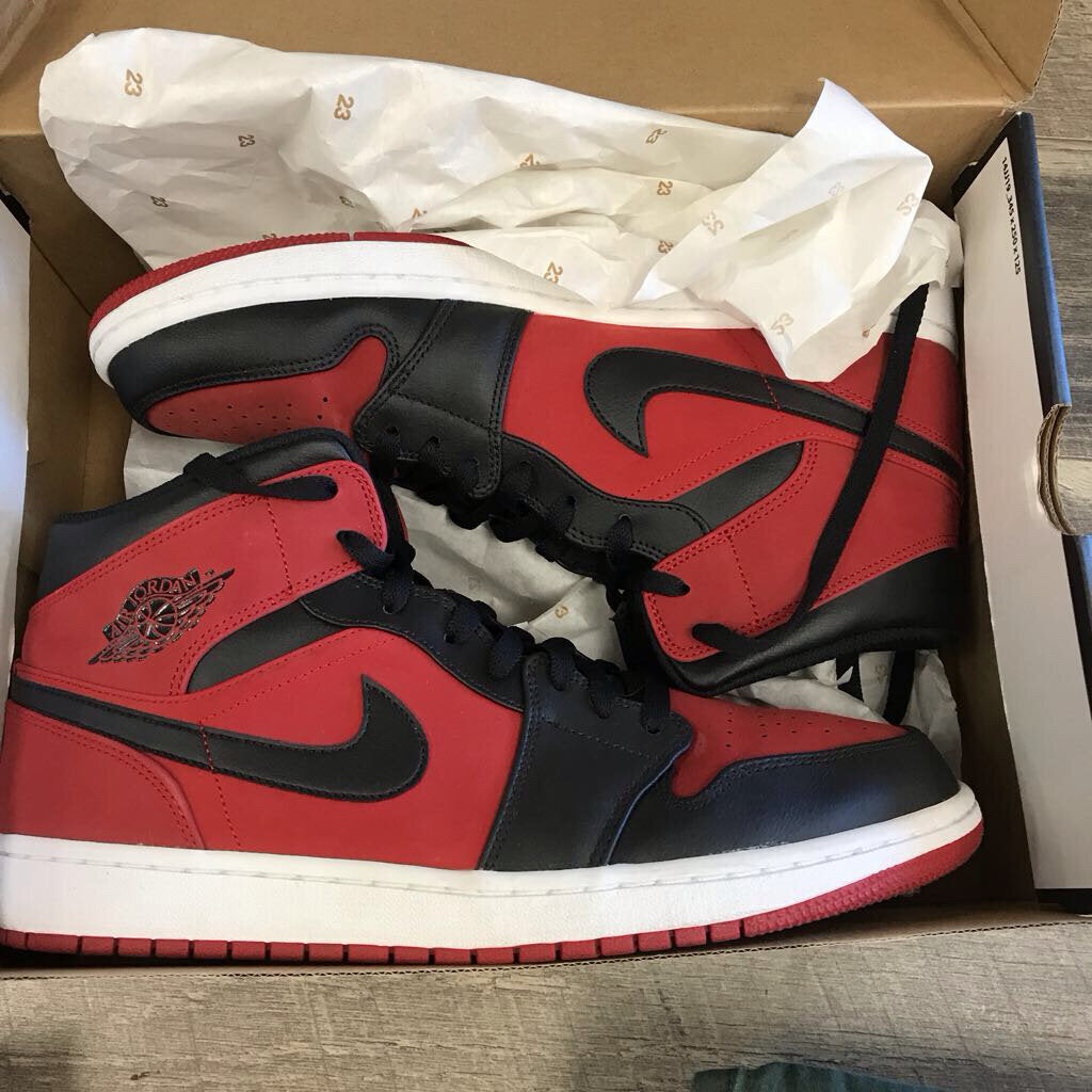 GYM RED/BLACK AIR JORDAN 1 MID