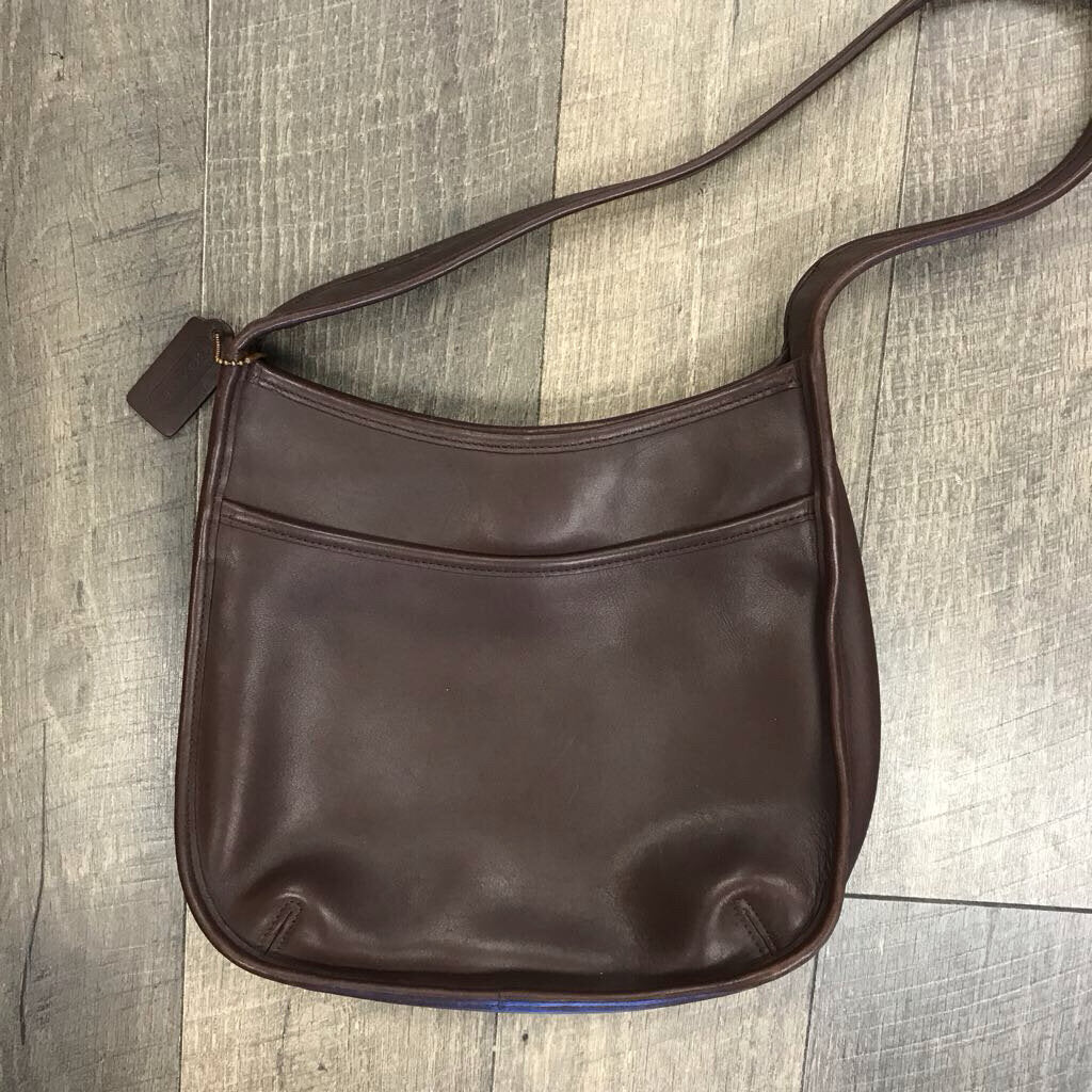 VINTAGE MAHOGANY ERGO COMPARTMENT BUCKET PURSE