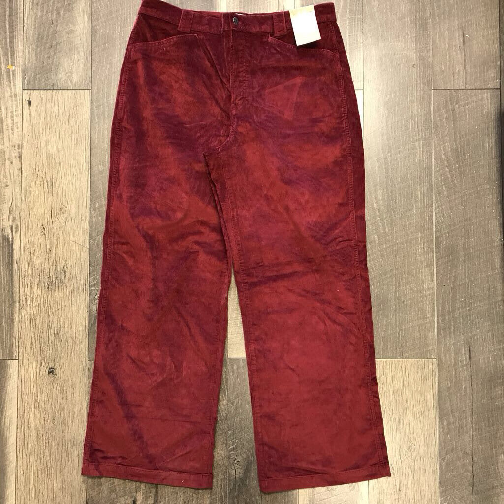BURGUNDY RED CORD PANTS-NWT