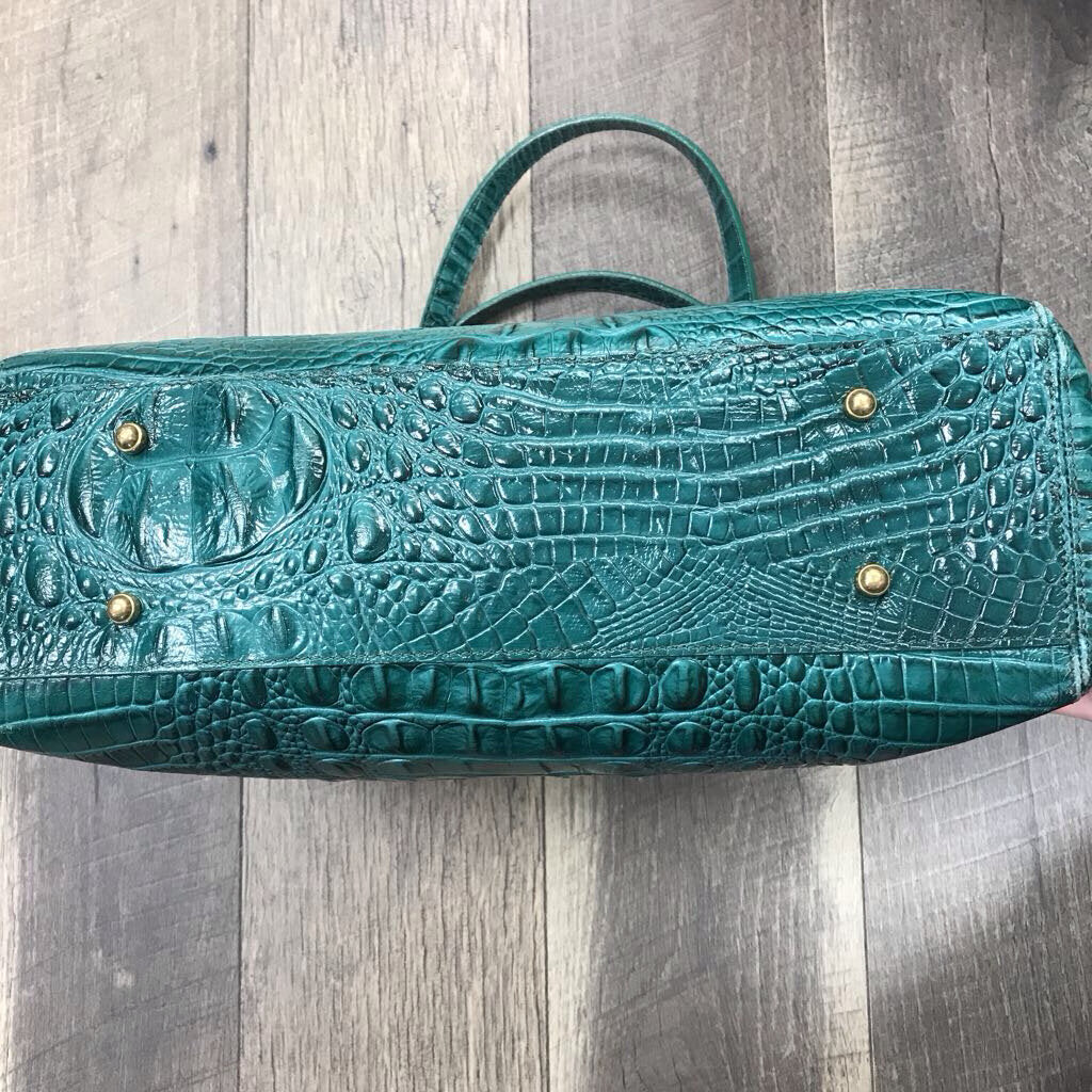 TEAL CROC TOTE
