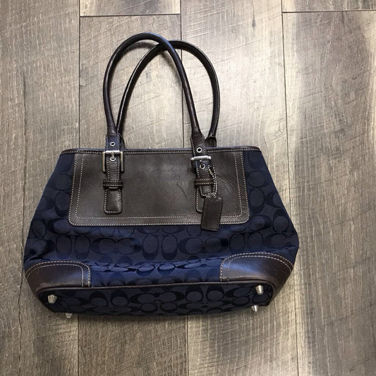 NAVY SIGNATURE COACH PURSE AS IS