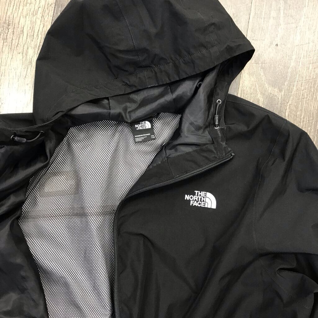 BLK LONG CINCH WAIST RAINCOAT