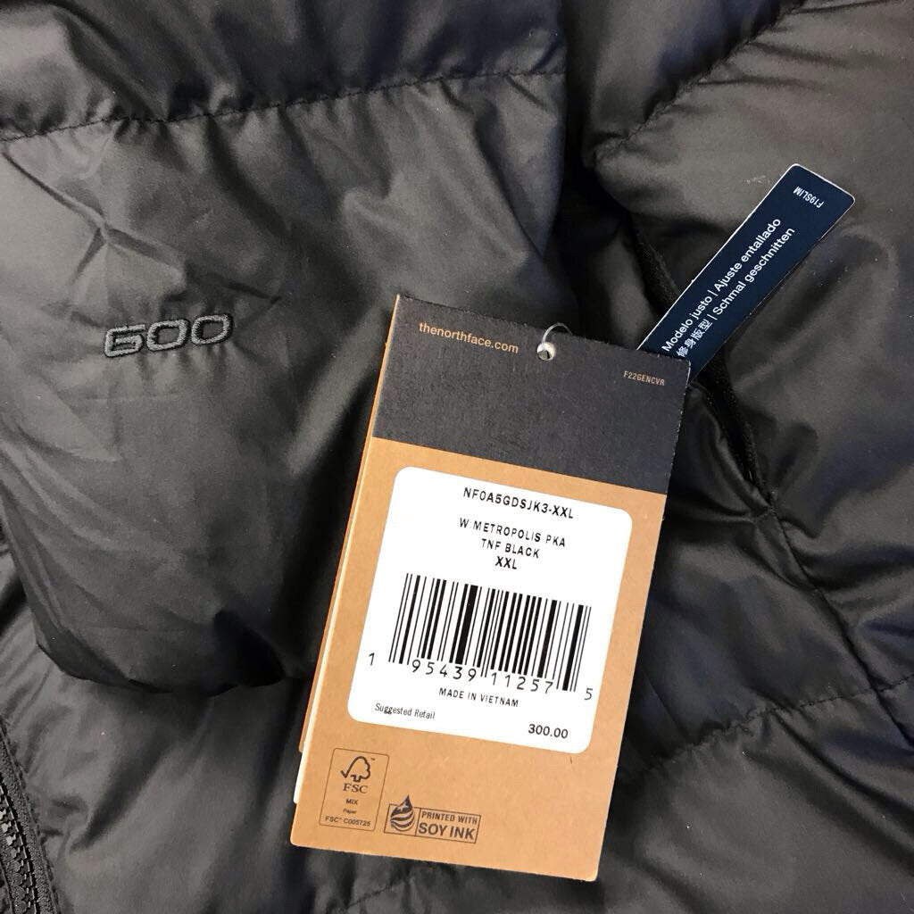BLK METROPOLIS DOWN LONG PUFFER-NWT