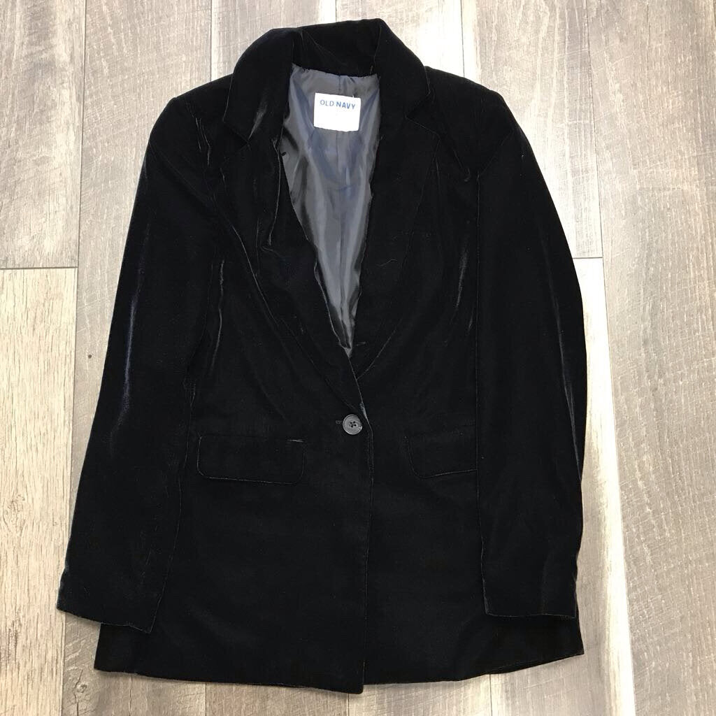 BLK VELVET BLAZER